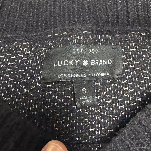 Lucky Brand Wool Metallic Leaf Vine Branch Print Sweater Pullover - Picture 8 of 9